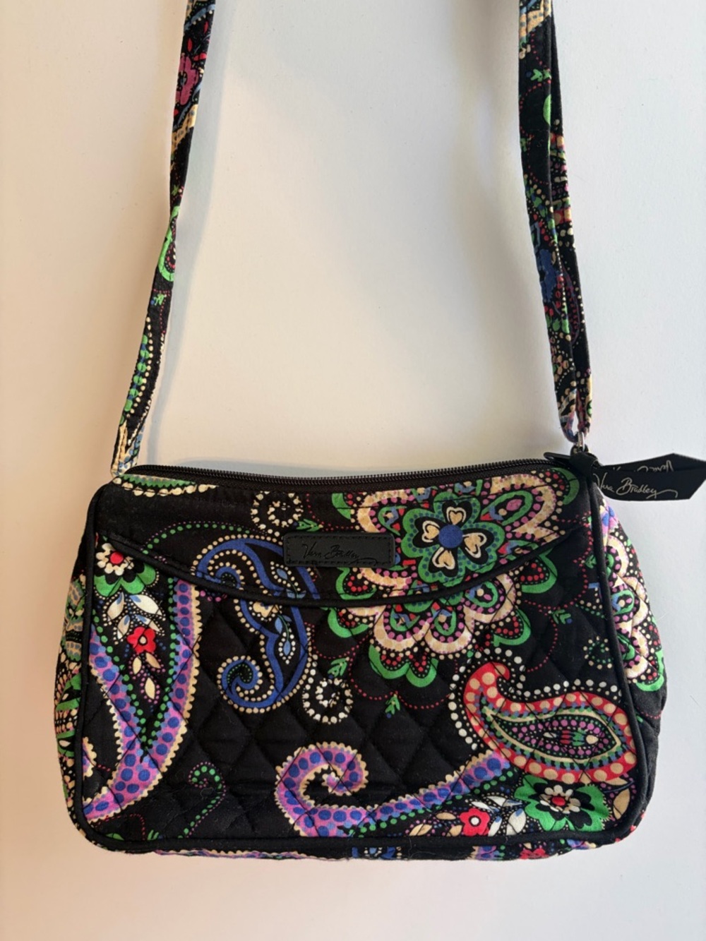 Vera Bradley Little Crossbody Shoulder Bag, Kiev Paisley Pattern, Retired Vera